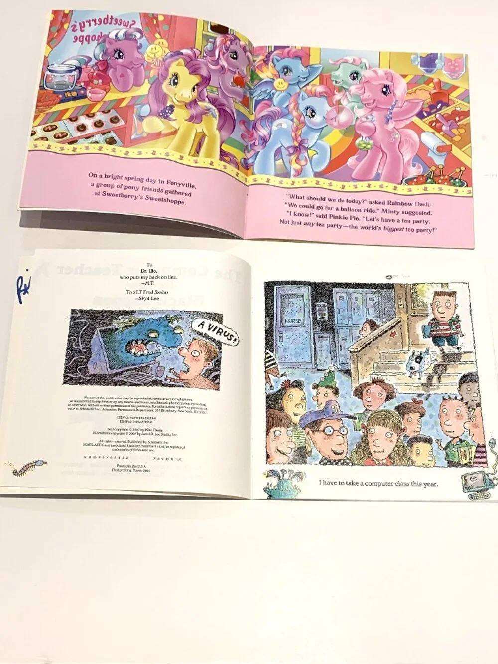 Set of 4 Children Books My Little Pony, Skippyjon Jones, The Computer Teacher